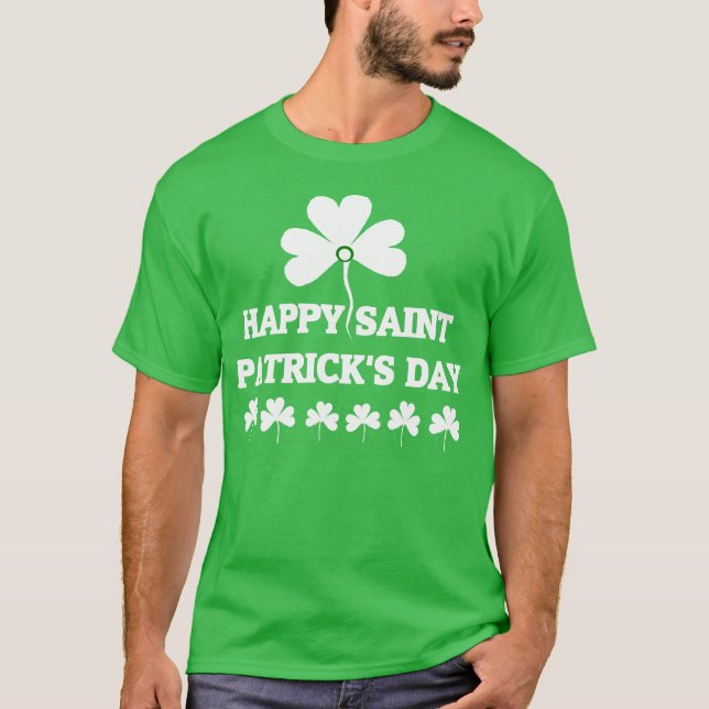 lycklig Saint patrick's day T-Shirt (Framsida)
