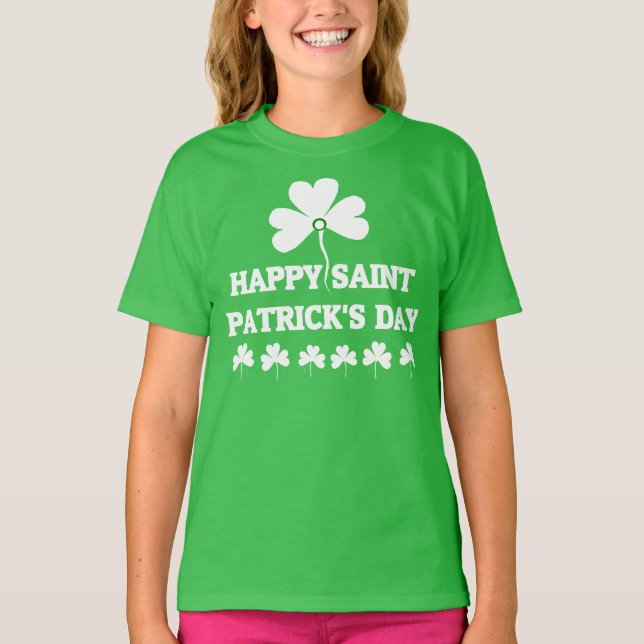 lycklig Saint patrick's day T-Shirt (Framsida)
