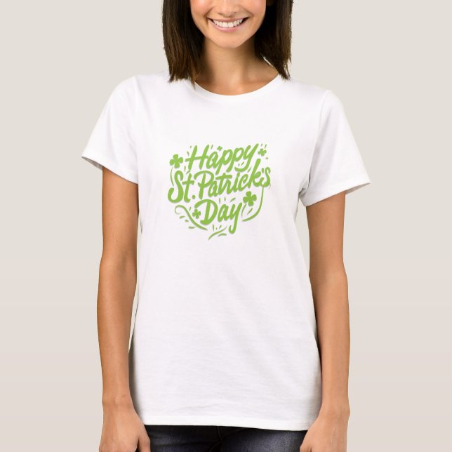 Lycklig saint patrick's day! t shirt (Framsida)
