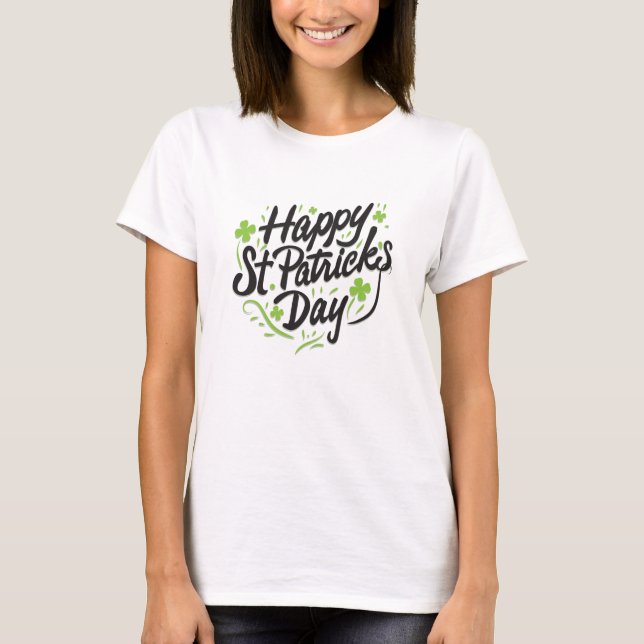Lycklig saint patrick's day! t shirt (Framsida)