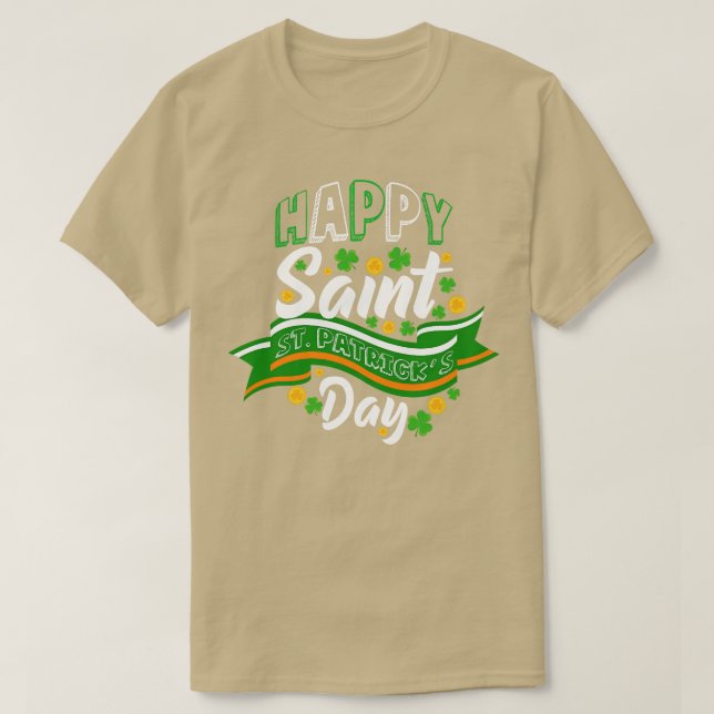 Lycklig Saint St patricks day Lucky Shamrock Klöve T Shirt (Design framsida)