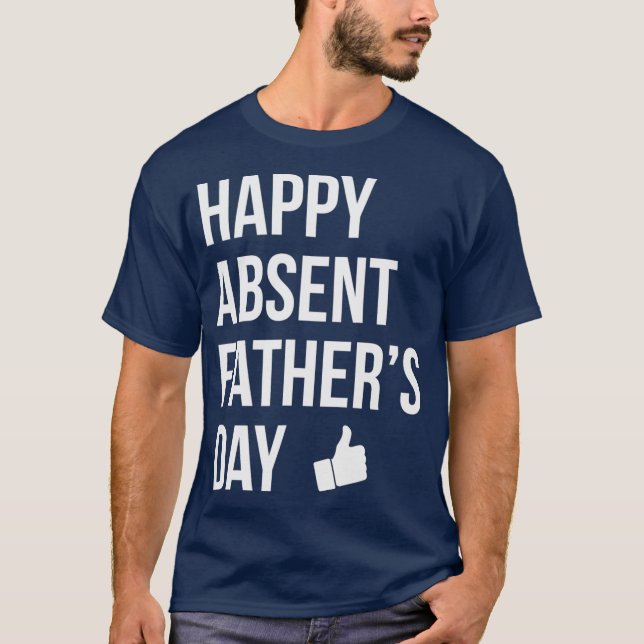 Lycklig saknas Fars dag Funny DeadPappa T Shirt (Framsida)