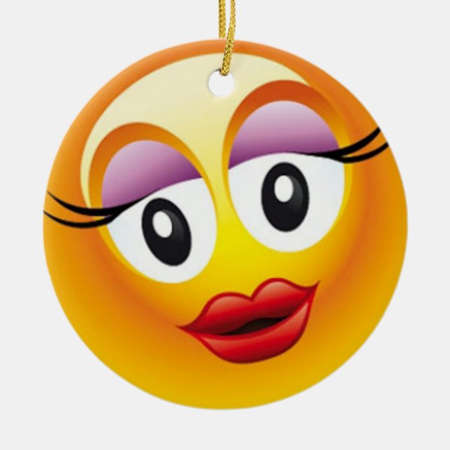 Lycklig Sally glädje Julgransprydnad Keramik (Framsidan)