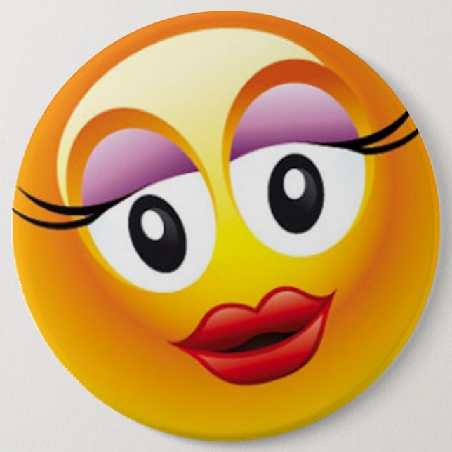 Lycklig Sally glädje Knapp (Framsida)