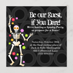 Lycklig Samhain, Halloween och Dia de los Muertos! Inbjudningar