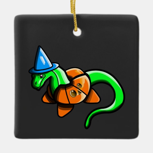 Lycklig Samhain! Julgransprydnad Keramik (Framsida)