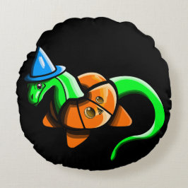 Lycklig Samhain! Rund Kudde