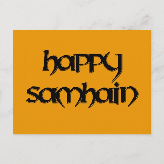 Lycklig Samhain-vykort Vykort (Framsida)