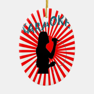 Lycklig sångKaraoke Julgransprydnad Keramik