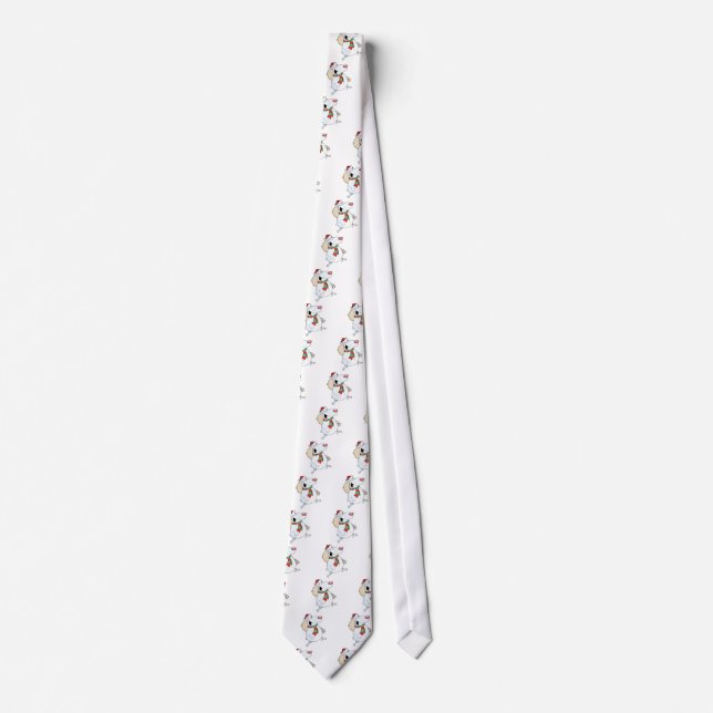 Lycklig Santa Bear Springa med bag Slips (Framsida)