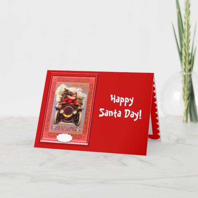 Lycklig Santa dag Helgkort (Framsida)