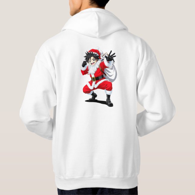 Lycklig Santa Design Hoodie (Baksida)