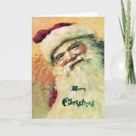 Lycklig Santa God jul Vintage Helgkort