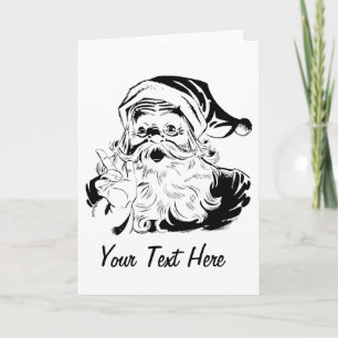 Lycklig Santa Helgkort