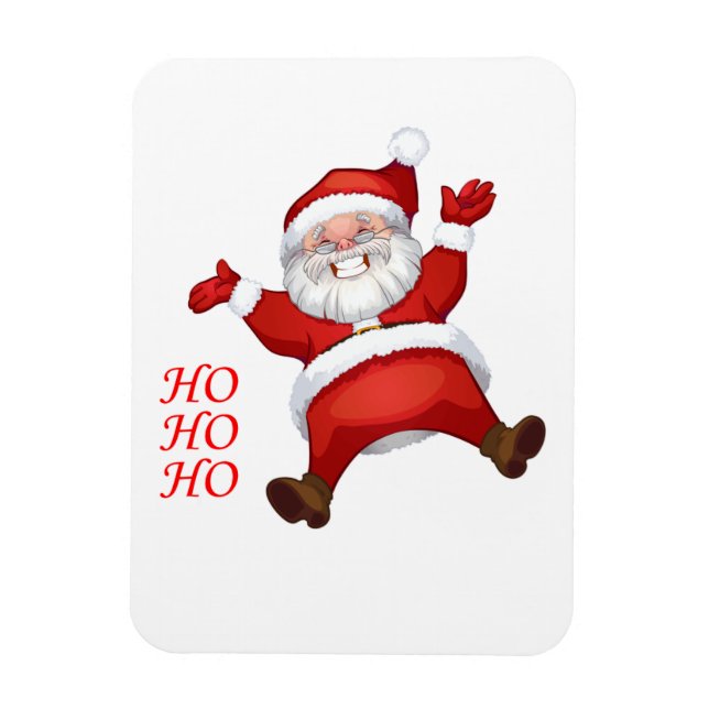 Lycklig Santa, HO-HO-HO Magnet (Vertikal)