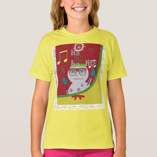 Lycklig Santa HoHoHo Girls' ComfortBlend® Sweatshi T-shirt (Framsida)
