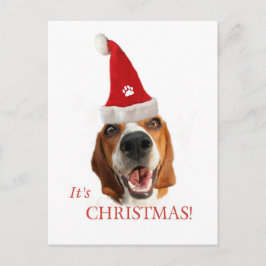 Lycklig Santa Hund Helg Vykort