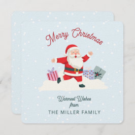 Lycklig Santa, ljusblå jul Inbjudningar