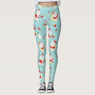 Lycklig Santa och Frosty Leggings