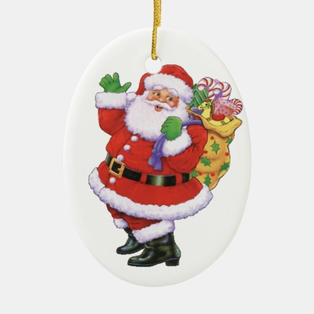 Lycklig Santa Ornament (Framsidan)