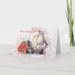 Lycklig Santa Photo Helgdag Card Helgkort