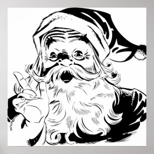 Lycklig Santa Poster