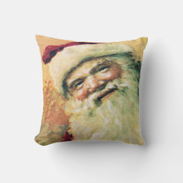 Lycklig Santa Vintage jul Kudde