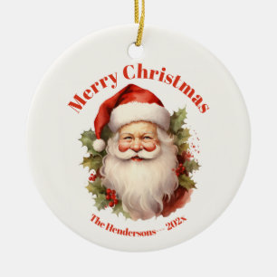 Lycklig Santa Vintage jul Ornament