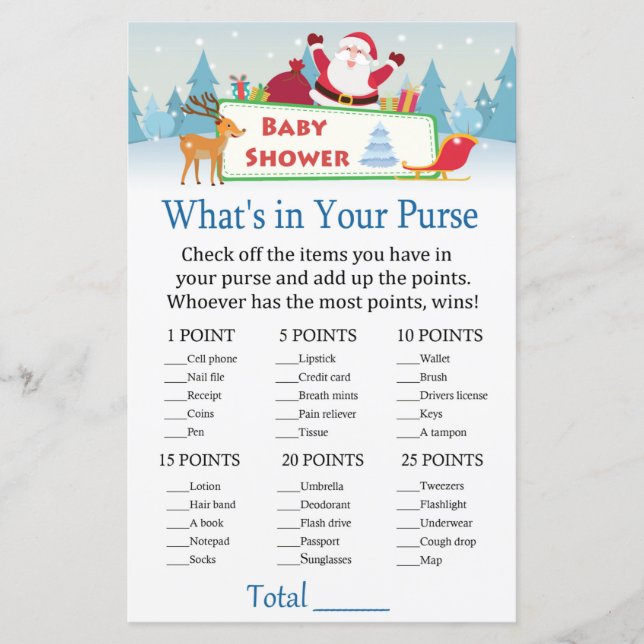 lycklig Santa What's in your purse match (Framsida)