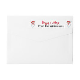 Lycklig Santas Glad helg Returadress Etikettband