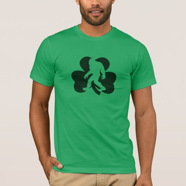 Lycklig Sasquatch T-tröja Tee Shirt (Framsida)