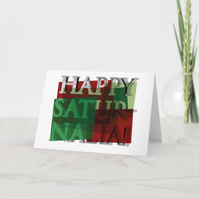 Lycklig Saturnalia! 01 Helgkort (Framsida)