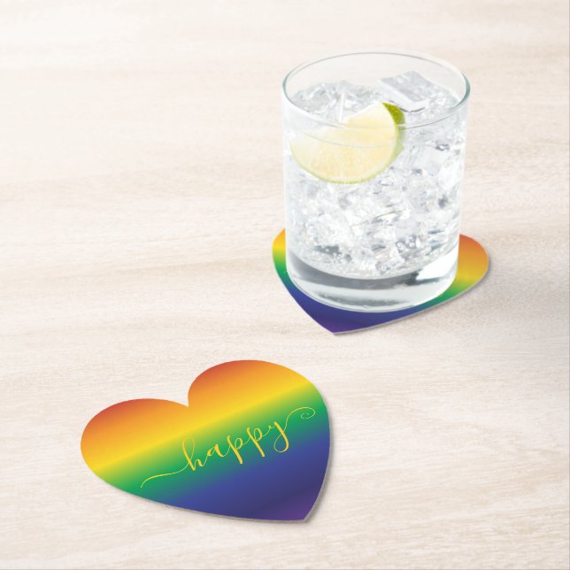 Lycklig Sayed Rainbow Rand Underlägg Papper (Insitu)