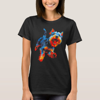 Lycklig Schnauzer Hund T Shirt