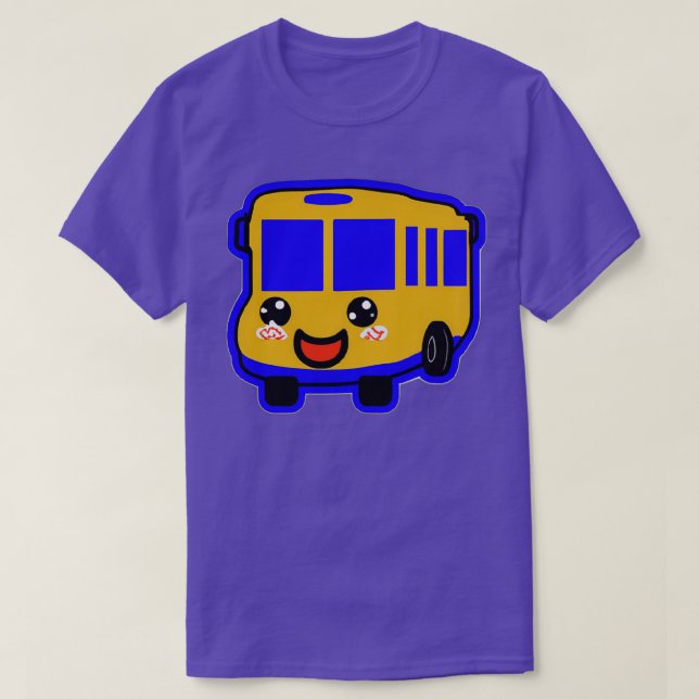 Lycklig School Buss Sticker T Shirt (Design framsida)