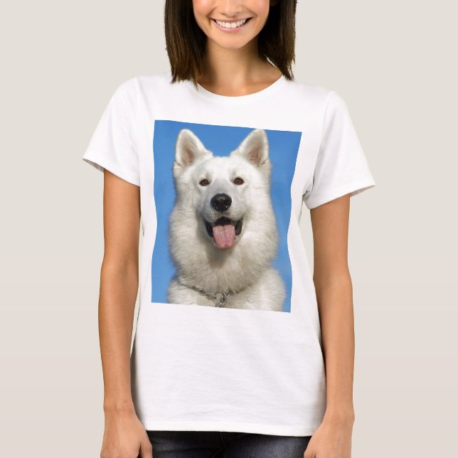 Lycklig schweizareherdehund t shirt (Framsida)