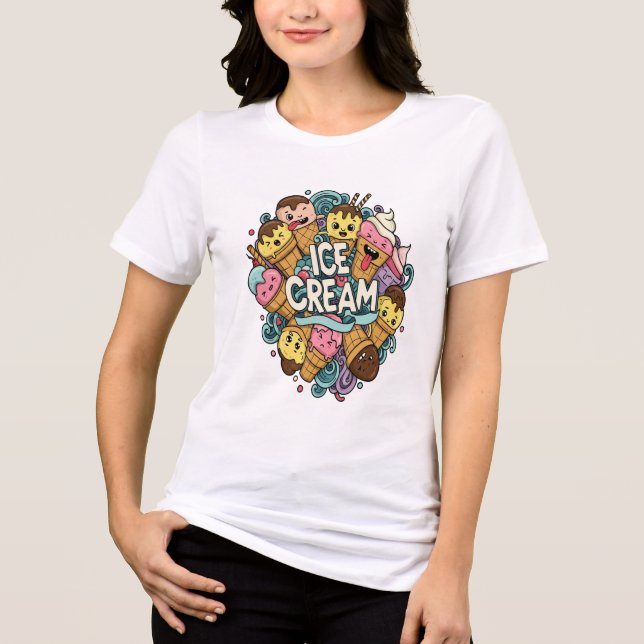Lycklig Scoops Doodle Graphic Tee (Framsida)