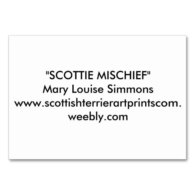 LYCKLIG SCOTTIE BIRTHDAY BORDSNUMMER (Baksidan)