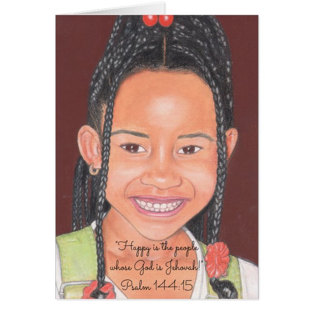 Lycklig Scripture OBS Kort (Framsidan)