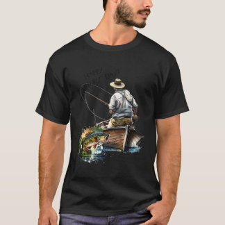 Lycklig Sed Fishing Fars dag T Shirt