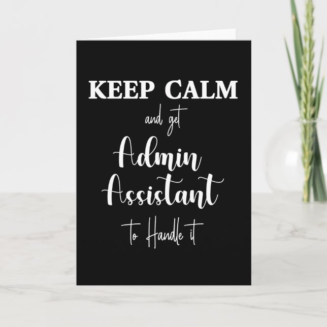 Lycklig sekreterardag. Administrativ professionell Kort (Framsida)