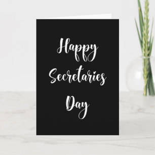Lycklig sekreterardag. Administrativ professionell Kort