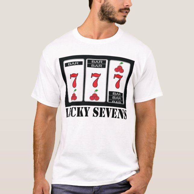Lycklig Sevens T för springor skjorta T-shirt (Framsida)