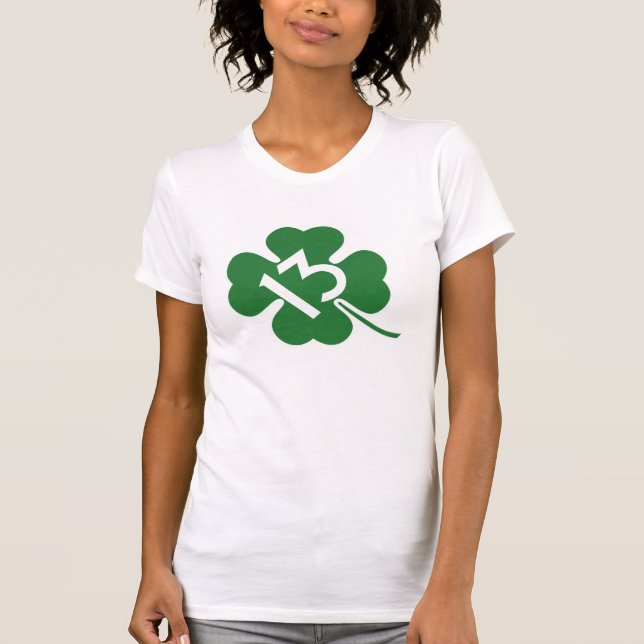 Lycklig shamrock 13 t-shirt (Framsida)