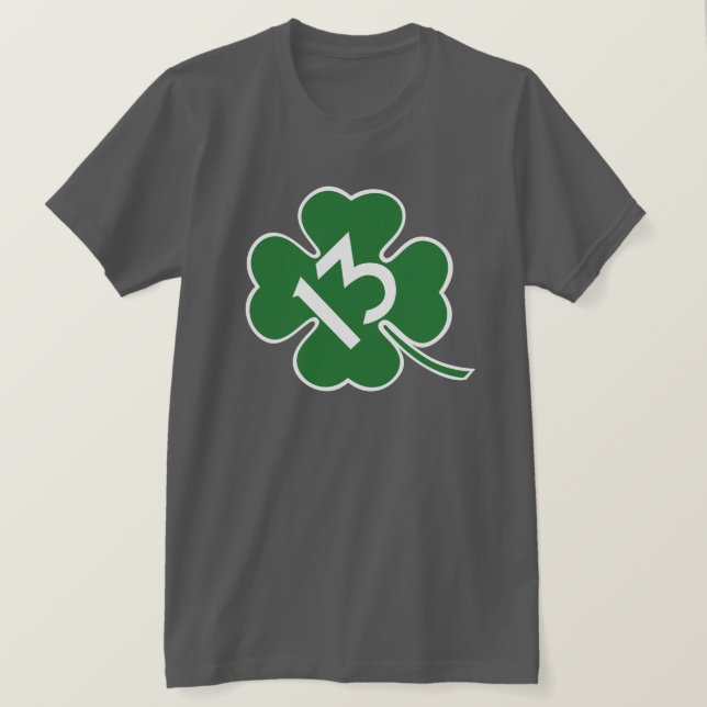Lycklig shamrock 13 t shirt (Design framsida)