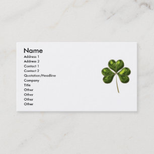Lycklig Shamrock 1 Visitkort
