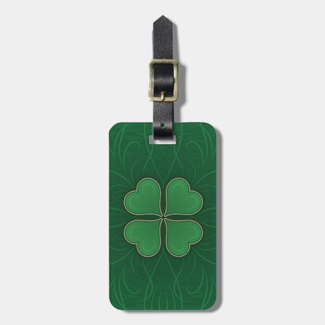 Lycklig Shamrock Bagagebricka (Vertikal Framsida)