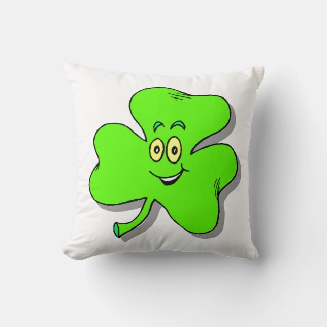 Lycklig Shamrock Cushion Kudde (Framsida)