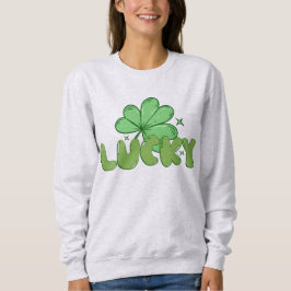 Lycklig Shamrock-design T Shirt
