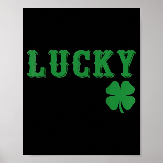 Lycklig shamrock fcker rolig st patricks dag poster (Framsidan)